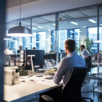 Itinai.com it company office background blured photography by 48cb21e9 ed8f 4a55 9f5b 4570e52f1cce 2